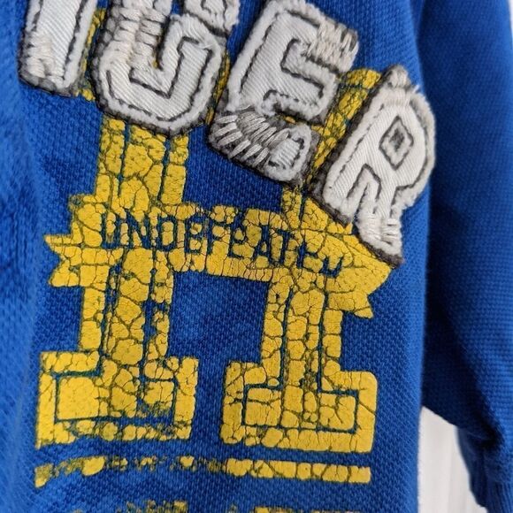 TOMMY Hilfiger boy polo blue cotton polo size 6 7 yo @E - Picture 2 of 4